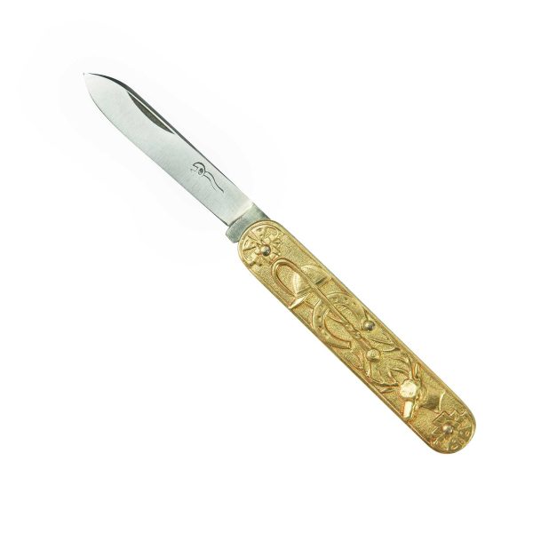 COUTEAU COURSOLLE PETIT RENARD CHASSE A COURRE 1 PIECE MANCHE LAITON - 241