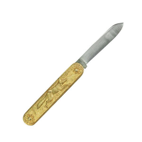 COUTEAU COURSOLLE PETIT RENARD CHASSE A COURRE 1 PIECE MANCHE LAITON - 241 – Image 2