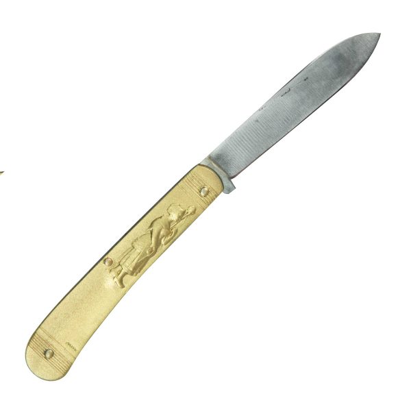 COUTEAU COURSOLLE MOYEN CABRETTE FILEUSE 1 PIECE  MANCHE LAITON - 260 – Image 2