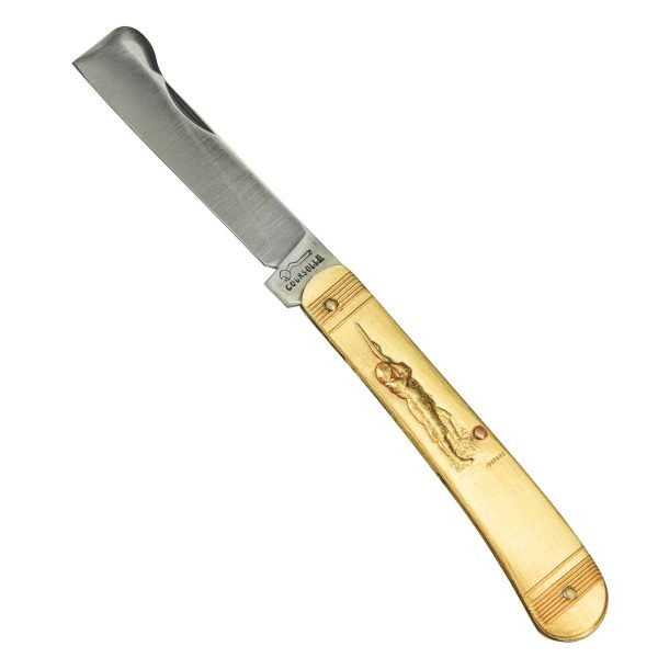 COUTEAU COURSOLLE GREFFOIR MOYEN CHASSEUR FILEUSE 1 PIECE MANCHE YATAGAN LAITON - 260G