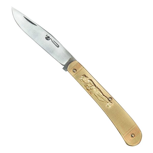 COUTEAU COURSOLLE YATAGAN MOYEN CABRETTE FILEUSE 1  PIECE MANCHE LAITON - 260Y