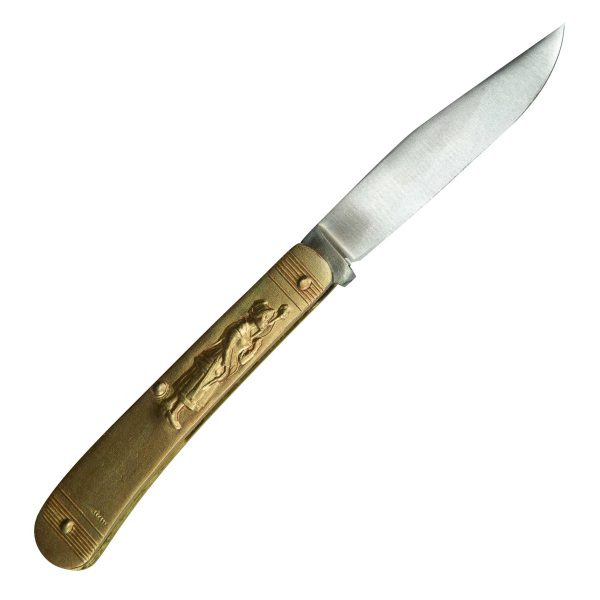 COUTEAU COURSOLLE YATAGAN MOYEN CHASSEUR FILEUSE 1  PIECE MANCHE LAITON - 260Y – Image 2