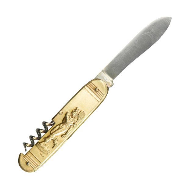 COUTEAU COURSOLLE MOYEN RUGBYMAN TENNISMAN 2  PIÈCES  TIRE-BOUCHON  MANCHE LAITON - 203 – Image 2
