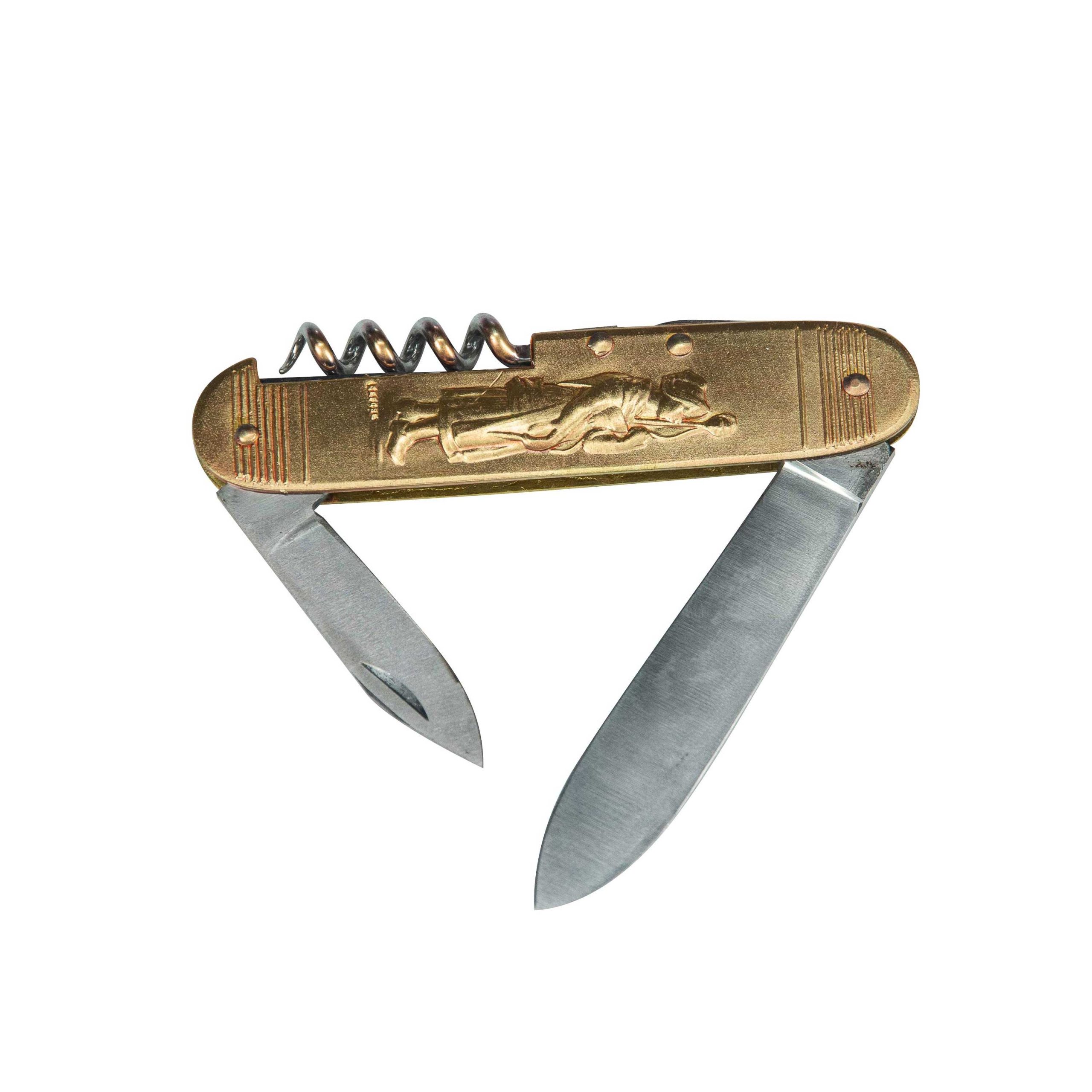 COUTEAU COURSOLLE MOYEN BINIOU FILEUSE 3  PIÈCES  TIRE-BOUCHON CANIF MANCHE LAITON - 204 – Image 2