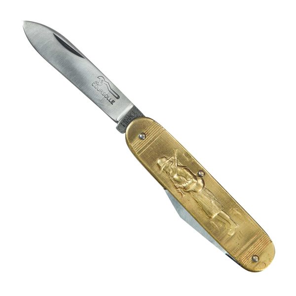 COUTEAU COURSOLLE MOYEN  BINIOU FILEUSE 2  PIECES CANIF MANCHE LAITON - 219