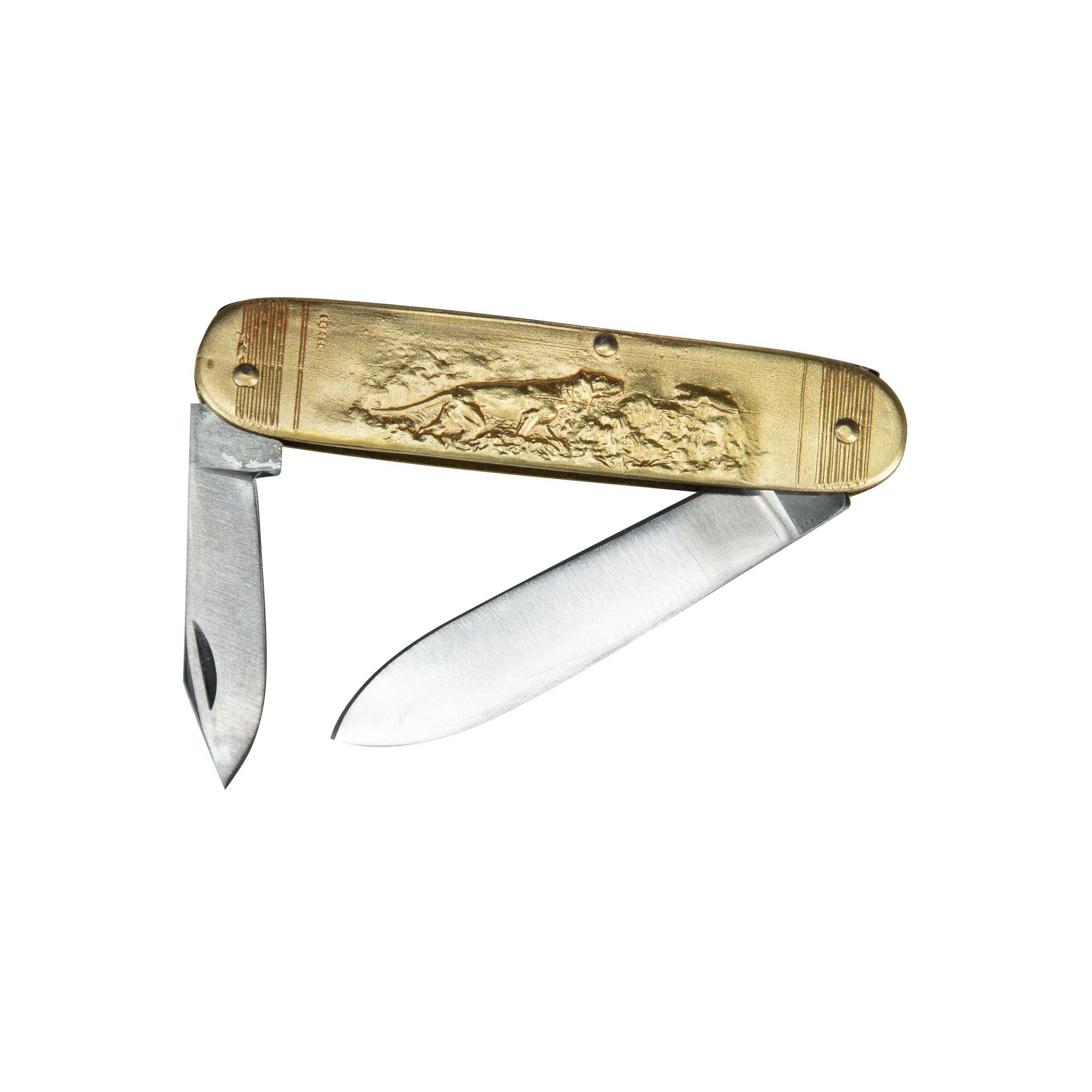 COUTEAU COURSOLLE MOYEN CHASSEUR CHIEN 2 PIECES CANIF MANCHE LAITON - 219 – Image 3