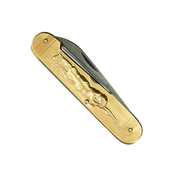 COUTEAU COURSOLLE GRAND CHASSEUR TRICOTEUSE 2  PIÈCES  POINÇON  MANCHE LAITON - 251