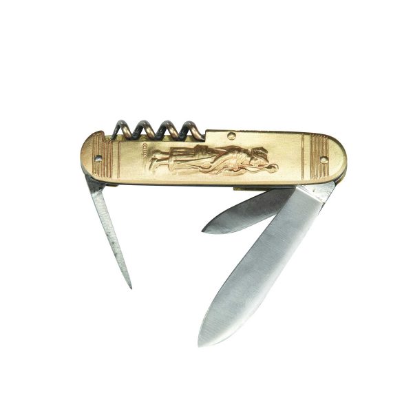 COUTEAU COURSOLLE MOYEN JOUEUR DE BINIOU FILEUSE  4  PIÈCES  TIRE-BOUCHON POINÇON CANIF  MANCHE LAITON - 214 – Image 3
