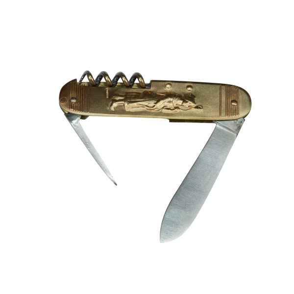 COUTEAU COURSOLLE MOYEN BINIOU FILEUSE 3  PIÈCES  TIRE-BOUCHON POINÇON  MANCHE LAITON - 283 – Image 3