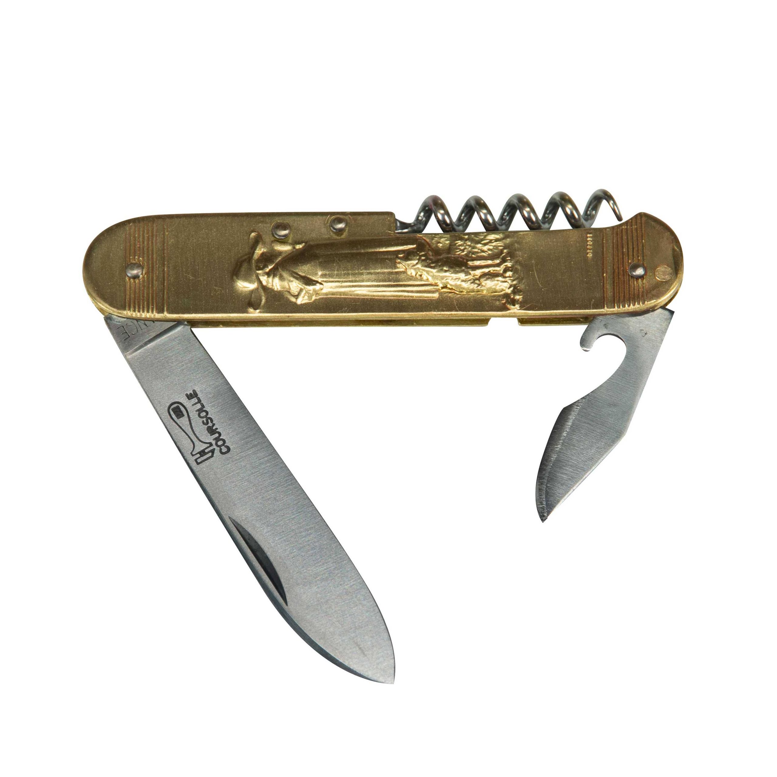 COUTEAU COURSOLLE GRAND BERGER MOUTONS 3 PIÈCES TIRE-BOUCHON OUVRE-BOITE MANCHE LAITON - 289 – Image 2