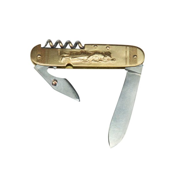 COUTEAU COURSOLLE MOYEN BINIOU FILEUSE 3  PIÈCES  TIRE-BOUCHON OUVRE-BOITE  MANCHE LAITON - 291 – Image 3