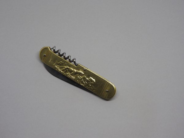 COUTEAU COURSOLLE GRAND CHASSEUR CHIEN 2  PIÈCES  TIRE-BOUCHON  MANCHE LAITON - 249 – Image 3
