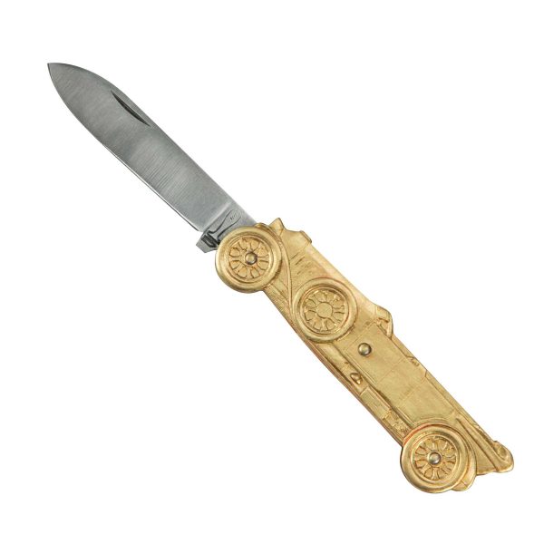 COUTEAU COURSOLLE GRANDE AUTO 1 PIECE  MANCHE LAITON - 242
