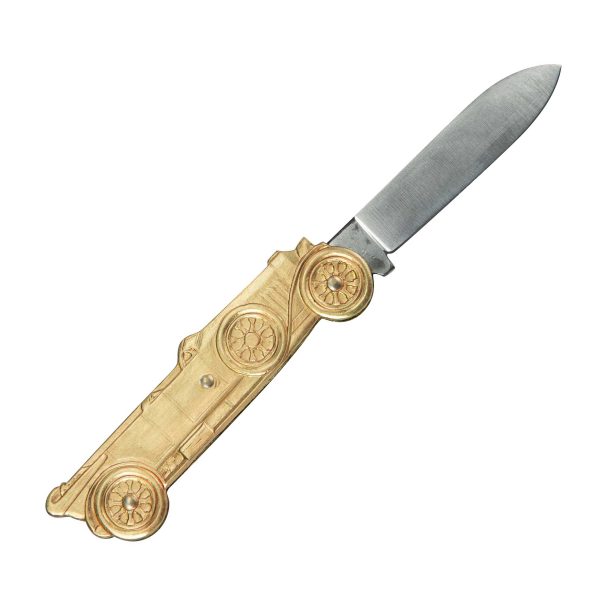COUTEAU COURSOLLE GRANDE AUTO 1 PIECE  MANCHE LAITON - 242 – Image 2