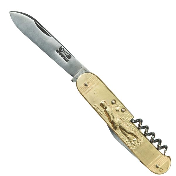 COUTEAU COURSOLLE GRAND SEMEUR 3  PIÈCES  TIRE-BOUCHON CANIF  MANCHE LAITON - 248