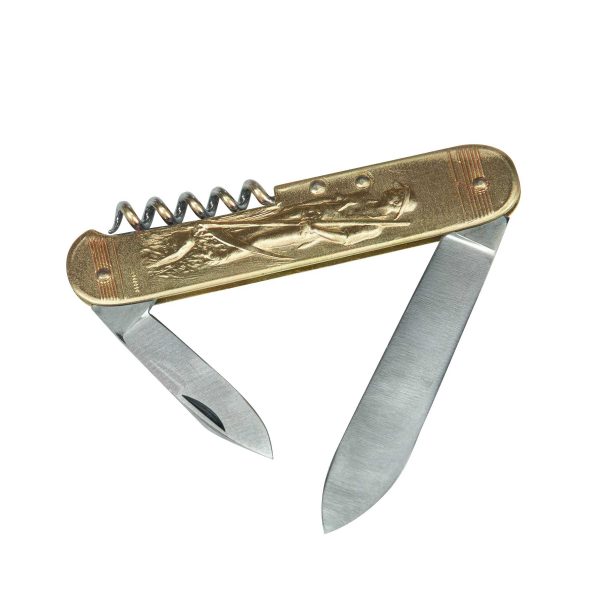 COUTEAU COURSOLLE GRAND SEMEUR 3  PIÈCES  TIRE-BOUCHON CANIF  MANCHE LAITON - 248 – Image 3