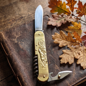 Couteau chasseur 3 pièces laiton Couperier Coursolle - réf. 289 IX