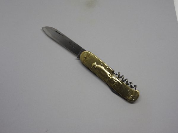 COUTEAU COURSOLLE GRAND PECHEUR BRETON 3  PIÈCES  TIRE-BOUCHON OUVRE-BOITE  MANCHE LAITON - 289