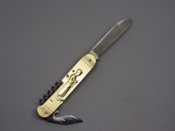 COUTEAU COURSOLLE GRAND BINIOU FILEUSE 3  PIÈCES  TIRE-BOUCHON OUVRE-BOITE  MANCHE LAITON - 289 – Image 3