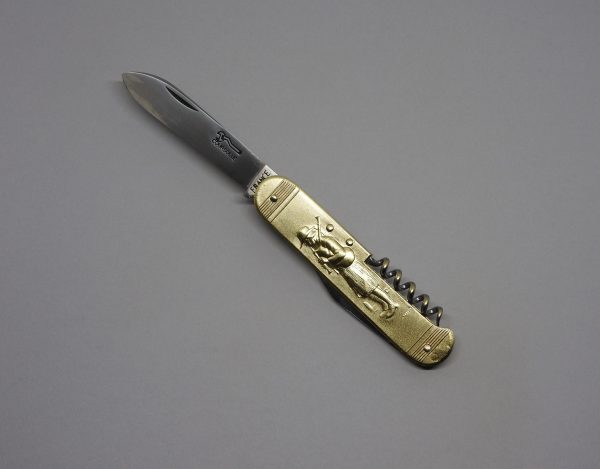 COUTEAU COURSOLLE GRAND JOUEUR DE BINIOU FILEUSE 3  PIÈCES  TIRE-BOUCHON CANIF  MANCHE LAITON - 248