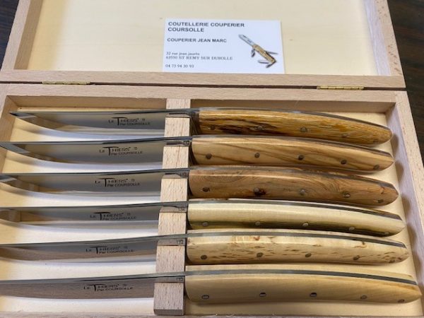 COUTEAU LE THIERS TABLE COFFRET DE 6 BOIS DIFFERENTS 9912THBOIS – Image 3