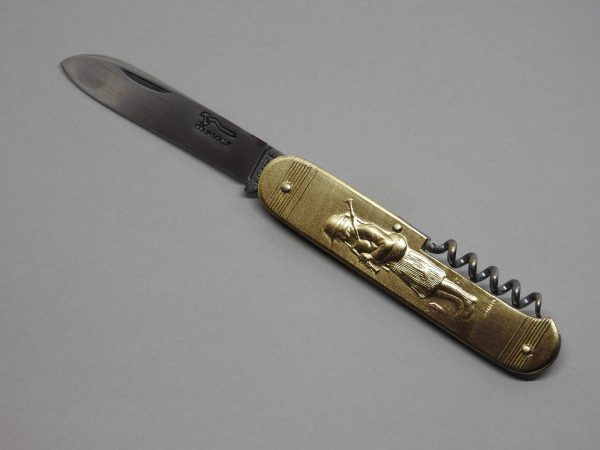 COUTEAU COURSOLLE GRAND JOUEUR DE  BINIOU ET FILEUSE 2  PIÈCES  TIRE-BOUCHON   MANCHE LAITON - 249