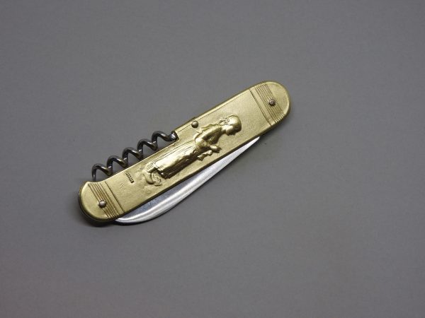 COUTEAU COURSOLLE GRAND JOUEUR DE  BINIOU ET FILEUSE 2  PIÈCES  TIRE-BOUCHON   MANCHE LAITON - 249 – Image 2