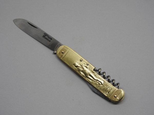 COUTEAU COURSOLLE GRAND MATELOT 3  PIÈCES  TIRE-BOUCHON OUVRE-BOITE  MANCHE LAITON - 289 – Image 3