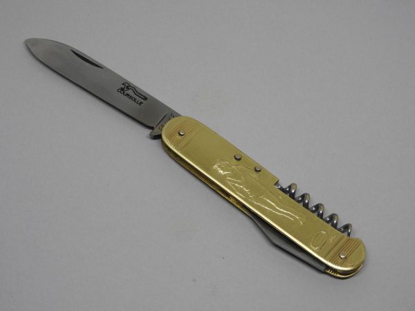 COUTEAU COURSOLLE GRAND MATELOT 3  PIÈCES  TIRE-BOUCHON OUVRE-BOITE  MANCHE LAITON - 289 – Image 4