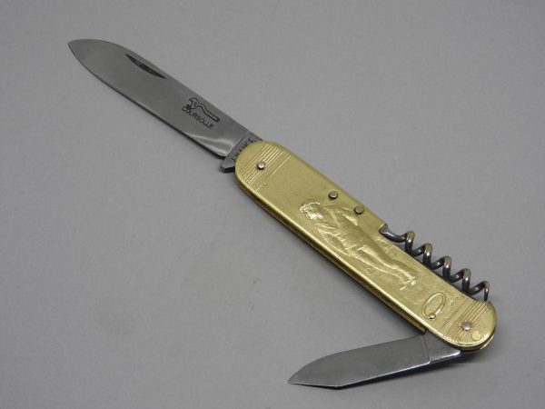 COUTEAU COURSOLLE GRAND MATELOT 3  PIÈCES  TIRE-BOUCHON CANIF  MANCHE LAITON - 248