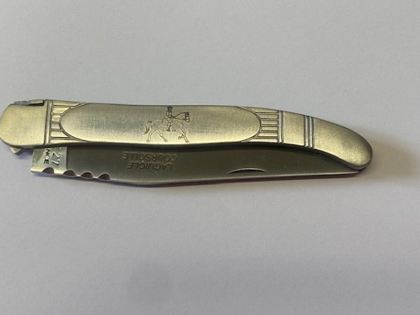 COUTEAU LAGUIOLE COURSOLLE 1  PIÈCE MANCHE INOX  - 11 INOX EQUITATION