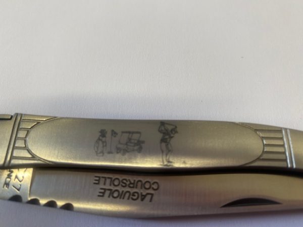 COUTEAU LAGUIOLE COURSOLLE 1  PIÈCE MANCHE INOX  - 11 INOX GOLF – Image 5