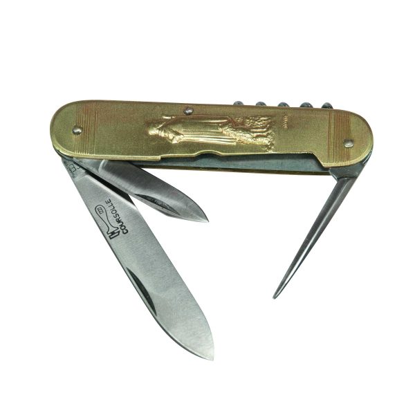 COUTEAU COURSOLLE GRAND  BERGER MOUTON  4  PIÈCES  TIRE-BOUCHON POINÇON CANIF  MANCHE LAITON - 253 – Image 3
