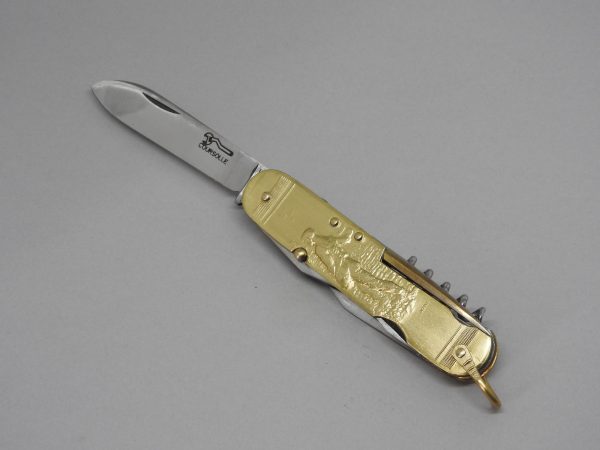 COUTEAU COURSOLLE GRAND SEMEUR FAUCHEUR 6  PIÈCES  TIRE-BOUCHON POINÇON OUVRE-BOITE CANIF TOURNEVIS  MANCHE LAITON - 247 – Image 4