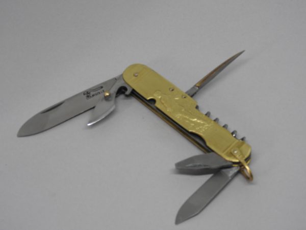 COUTEAU COURSOLLE GRAND SEMEUR FAUCHEUR 6  PIÈCES  TIRE-BOUCHON POINÇON OUVRE-BOITE CANIF TOURNEVIS  MANCHE LAITON - 247 – Image 2