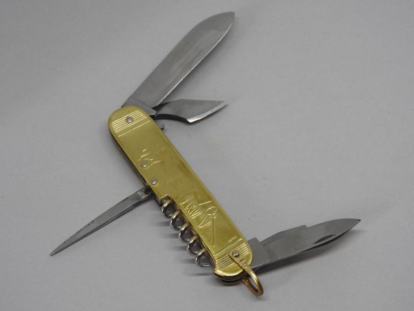 COUTEAU COURSOLLE GRAND PECHEUR QUAI  6  PIÈCES  TIRE-BOUCHON POINÇON OUVRE-BOITE CANIF TOURNEVIS  MANCHE LAITON - 247 – Image 3