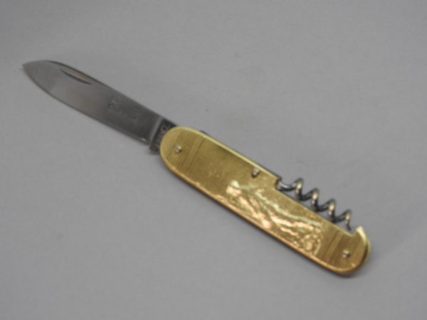 COUTEAU COURSOLLE MOYEN SEMEUR FAUCHEUR 2  PIÈCES  TIRE-BOUCHON  MANCHE LAITON - 203 – Image 4