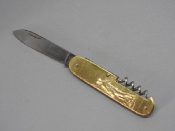 COUTEAU COURSOLLE MOYEN SEMEUR FAUCHEUR 2  PIÈCES  TIRE-BOUCHON  MANCHE LAITON - 203