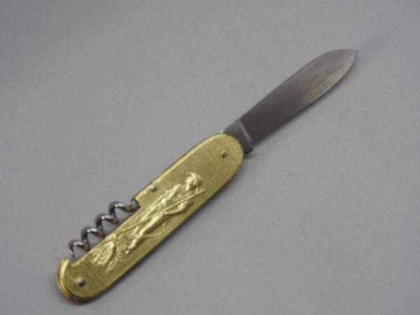 COUTEAU COURSOLLE MOYEN SEMEUR FAUCHEUR 2  PIÈCES  TIRE-BOUCHON  MANCHE LAITON - 203 – Image 2