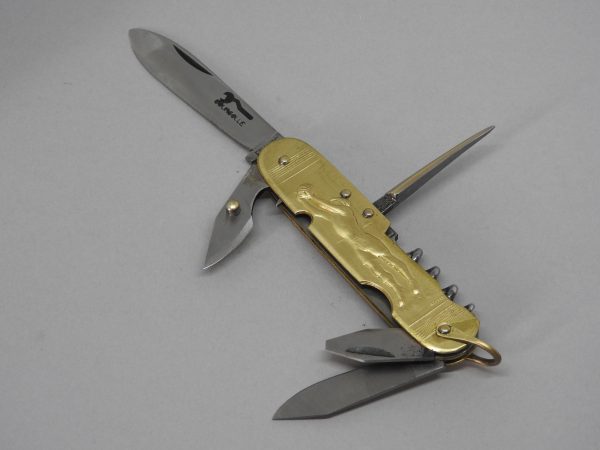 COUTEAU COURSOLLE MOYEN GARDIEN DE BUT TENNIS 6  PIÈCES  TIRE-BOUCHON POINÇON OUVRE-BOITE CANIF TOURNEVIS  MANCHE LAITON - 205 – Image 3