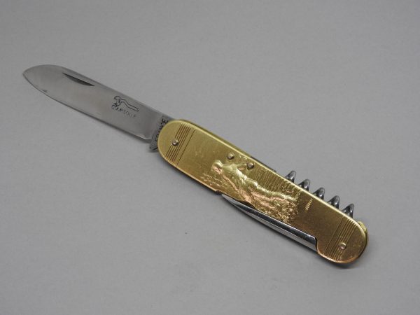 COUTEAU COURSOLLE GRAND SEMEUR FAUCHEUR 3  PIÈCES  TIRE-BOUCHON POINÇON  MANCHE LAITON - 279