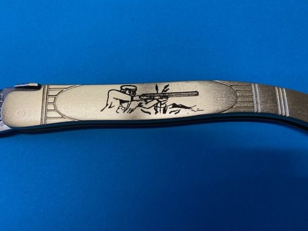 COUTEAU LAGUIOLE COURSOLLE 1 PIÈCE 11CM MANCHE LAITON  - 11 CHASSEUR – Image 3