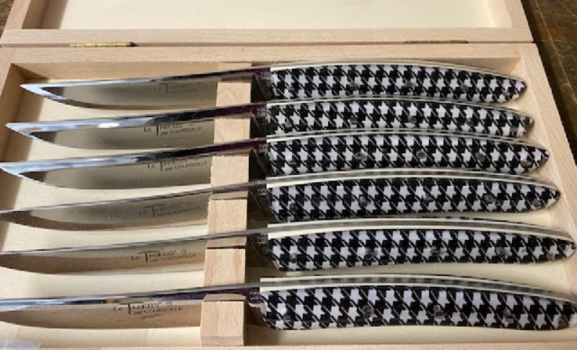 COUTEAU THIERS TABLE COFFRET DE 6 COUTEAUX DE TABLE 9912THNOIRBLANC