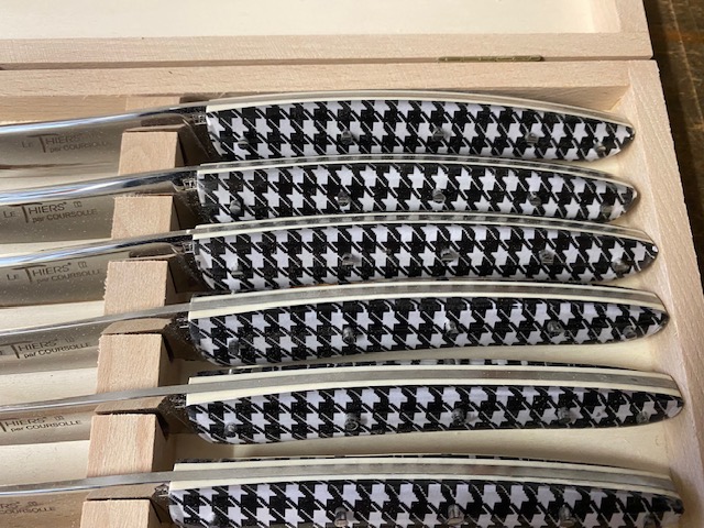 COUTEAU THIERS TABLE COFFRET DE 6 COUTEAUX DE TABLE 9912THNOIRBLANC – Image 2