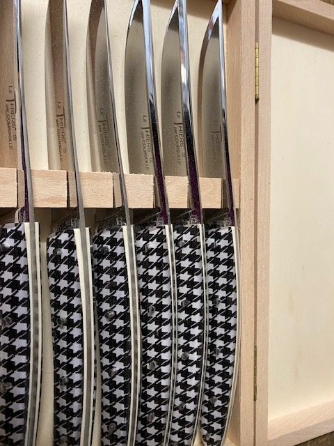 COUTEAU THIERS TABLE COFFRET DE 6 COUTEAUX DE TABLE 9912THNOIRBLANC – Image 3