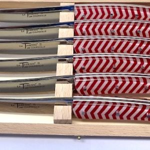 COUTEAU THIERS TABLE COFFRET DE 6 COUTEAUX DE TABLE  9912THROUGE