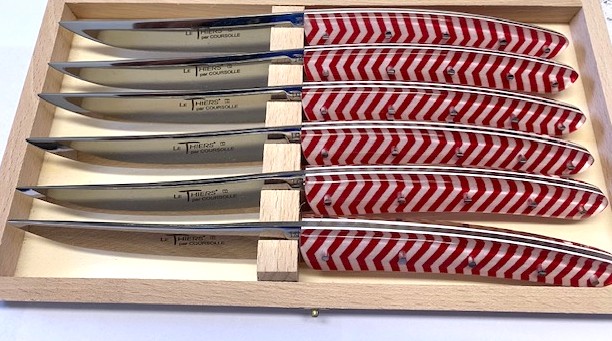 COUTEAU THIERS TABLE COFFRET DE 6 COUTEAUX DE TABLE 9912THROUGE